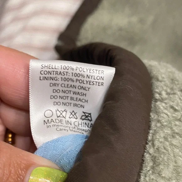 Blue and Green Fleece Sherpa Jacket - Picture 9 of 12